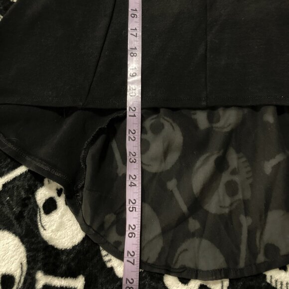 GUILTY Black high-low hem flared peplum shirt ~ Goth MEDIUM LARGE stretchy top - Picture 7 of 14